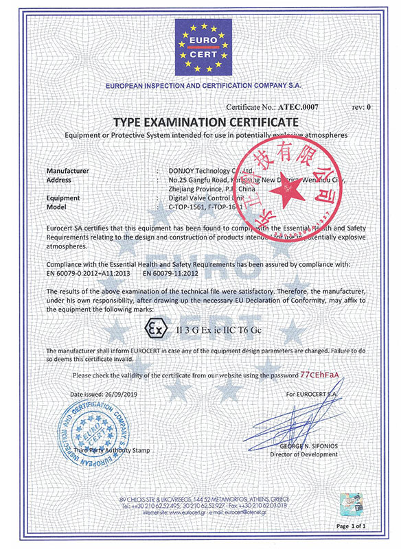 旋轉(zhuǎn)閥門(mén)控制單元 - C-TOP-1561